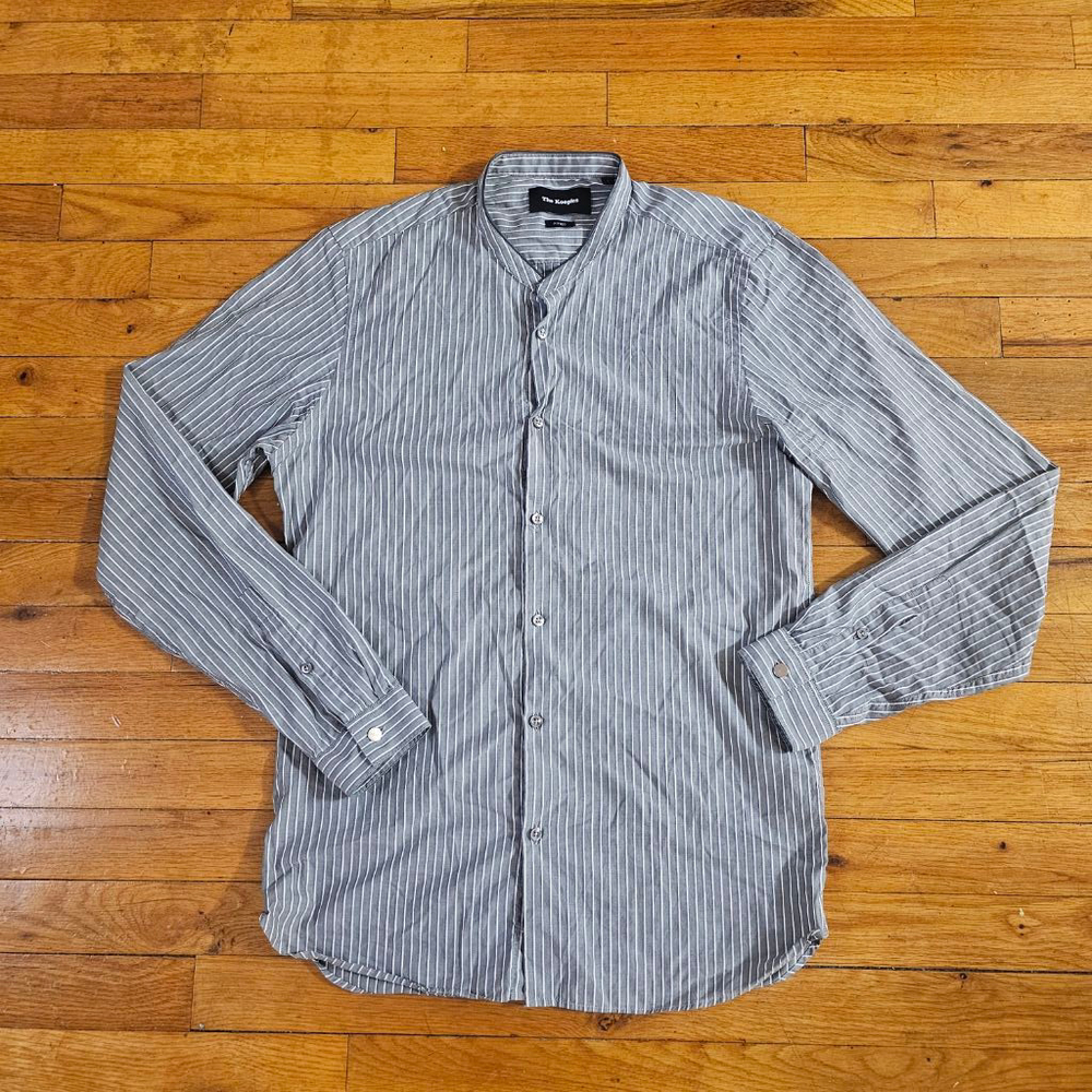 The Kooples Men's Striped Gray Button Down Shirt Size Small